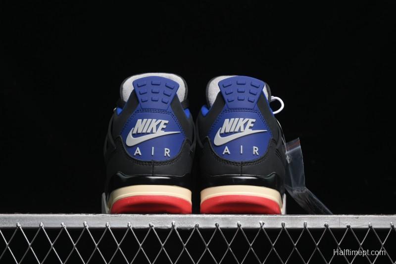 Nike Air Jordan 4 Retro Sneakers in Black, Blue and Neutral Grey - FV5029-003