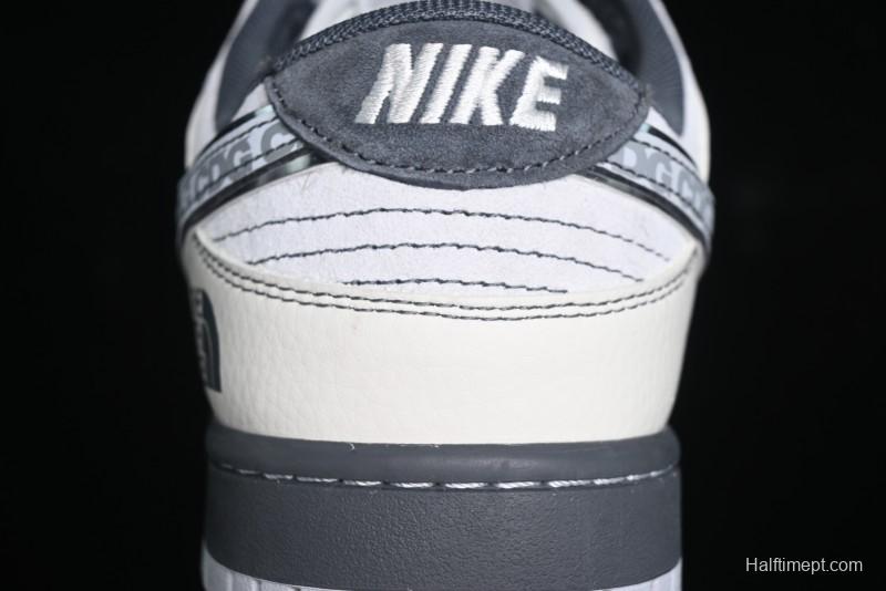 Nike SB Dunk Low The North Face Collaboration - Grey White Anniversary High-End Custom Low-Top Casual Skate Shoes - XX3186-202
