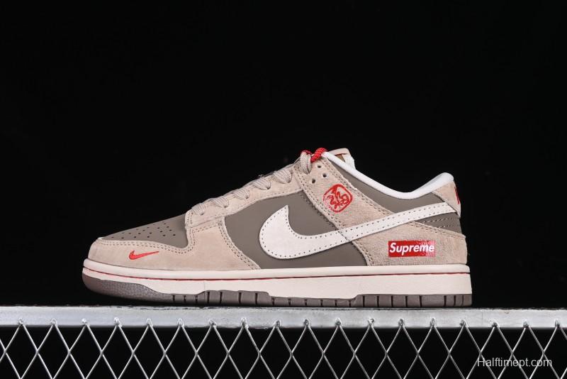 Nike SB Dunk Low Supreme Year of the Snake Limited Edition Anniversary Custom Casual Skate Shoes - AG3702-851