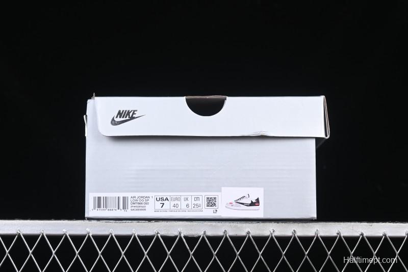 Nike Travis Scott x Fragment Design x Air Jordan 1 Low OG SP AJ1 Retro Sneakers - DM7866-050