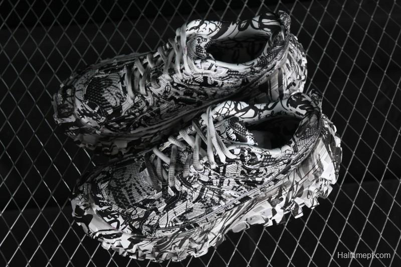 Balenciaga Defender Rubber Platform Sneakers Low-Top Tank Tread Tire Design Outdoor Casual Sports Running Shoes - W2RG19010