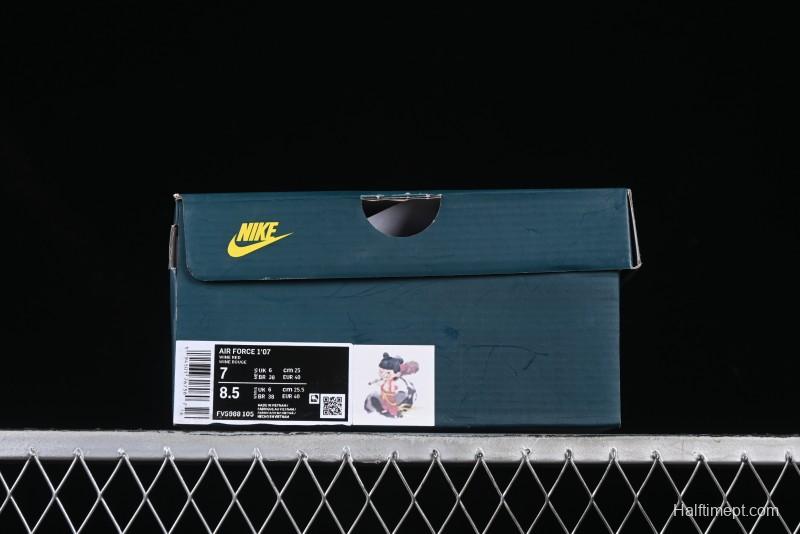 Nike Air Force 1 '07 Low "Nezha" 2D Hand-Painted Doodle Casual Sneakers with Full-Length Air Cushion - FV5988-105