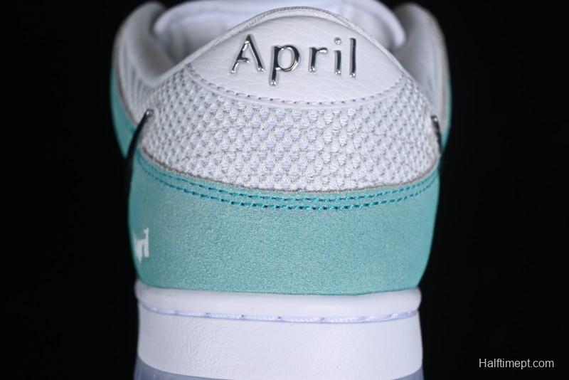 Nike April Skateboards SB Dunk Low Collaboration Frozen Rose SB Shattered Backboard Casual Skate Shoes - FD2562-400