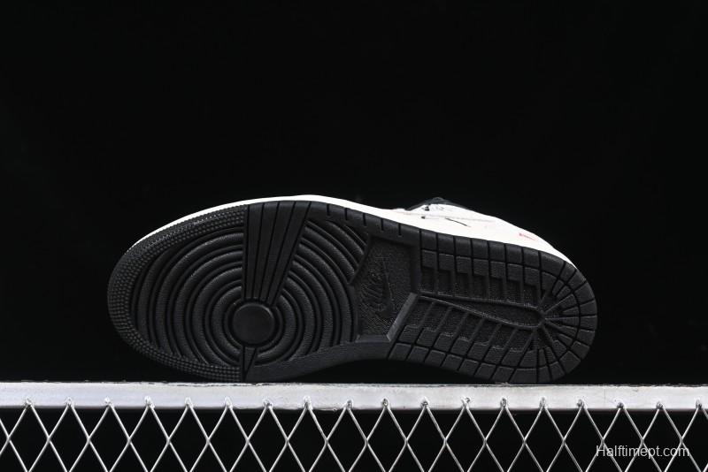 Nike Air Jordan 1 Low Supreme Collaboration Spider Custom High-End Retro Basketball Shoes - XS6086-007