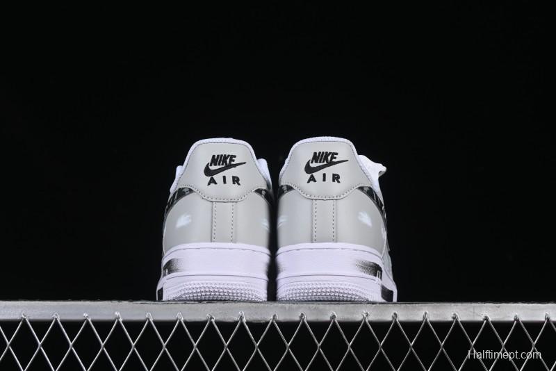 Nike Air Force 1 '07 Low Shadow Knight Grey White Black Casual Sneakers - CW2288-111