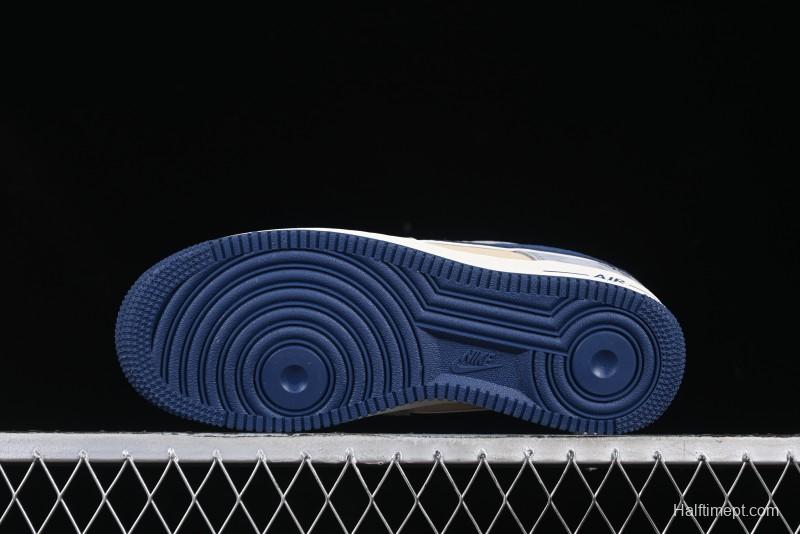 Nike Air Force 1 '07 Low Volon Bear Collaboration Blue Swoosh Casual Sneakers - KK1988-045