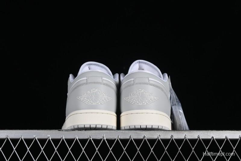 Nike Air Jordan 1 Low AJ1 White Grey Low-Top Lifestyle Basketball Shoes - DC0774-103