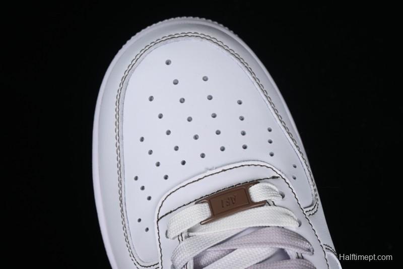 Nike Air Force 1 '07 Low Custom Anime Theme Gradient Brown Swoosh Casual Sneakers - FN0366-103