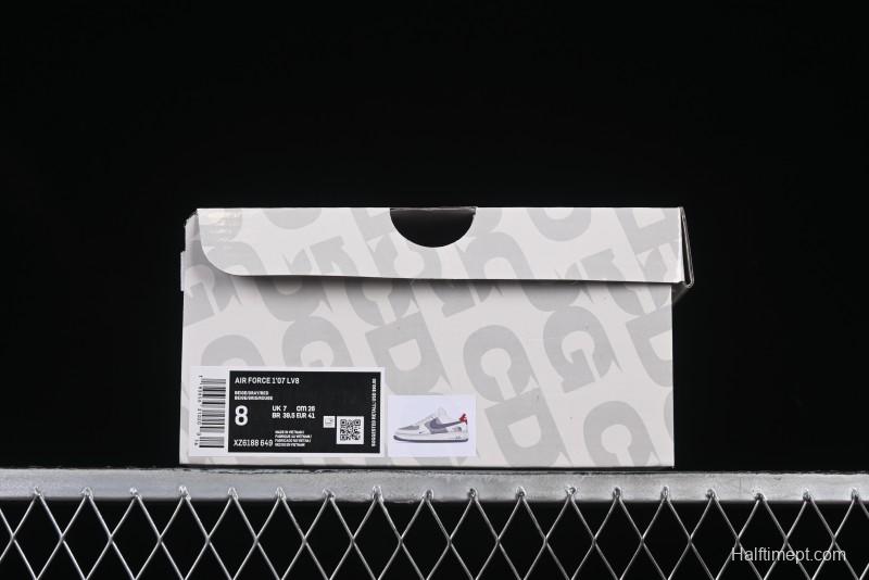 Nike Air Force 1 '07 Low The North Face Collaboration Patchwork Pigskin Red Tail Casual Sneakers - XZ6188-649