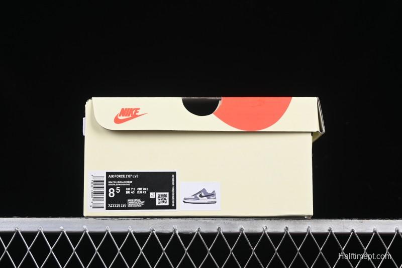 Nike Air Force 1 '07 Low Stussy Collaboration Bright Blue Black Swoosh Low-Top Casual Sneakers - XZ3328-198