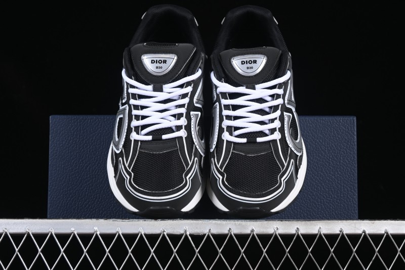 Dior B30 Sneakers with Reflective CD30 Logo and Lightweight Rubber Sole - CD30