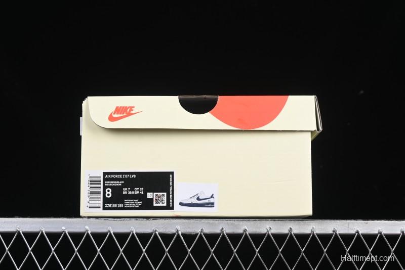 Nike Air Force 1 '07 Low Stussy Collaboration All Black Low-Top Casual Sneakers - XZ6188-195