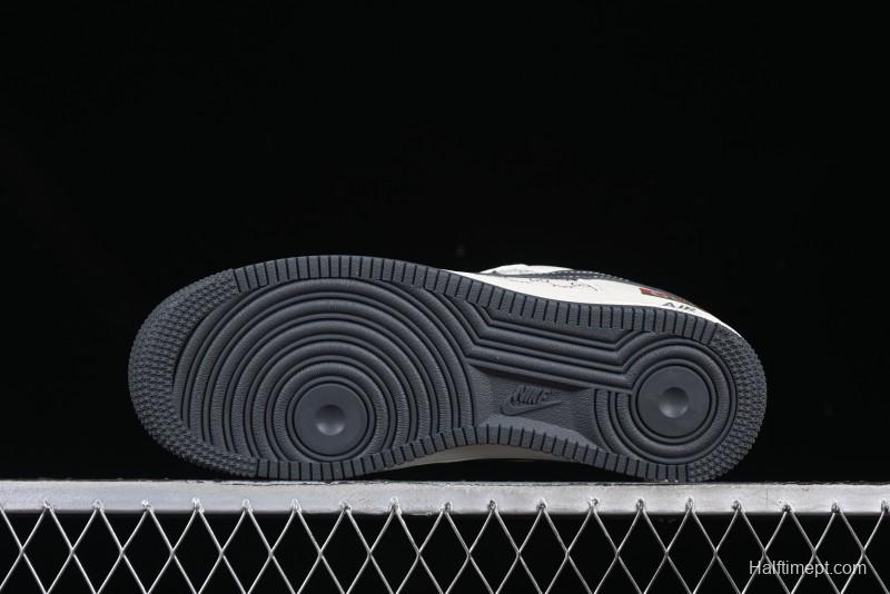 Nike Air Force 1 '07 Low Gucci Collaboration Beige Grey Pattern Low-Top Casual Sneakers - XZ6188-723