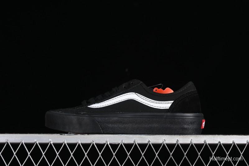 Vans Style 36 SF All Black Skate Shoes with Killer Whale Half-Toe Cap Design - VN0A3MVLB8C