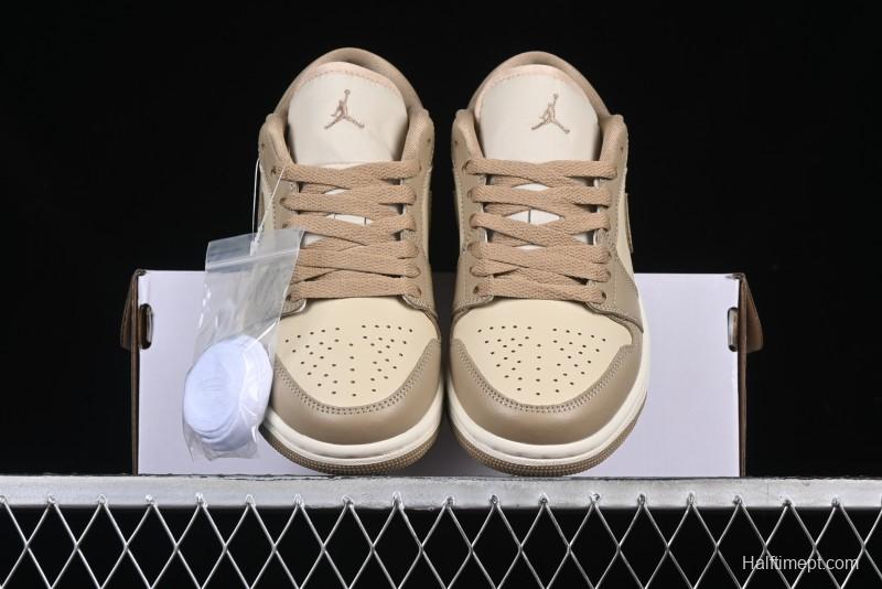 Nike Air Jordan 1 Low AJ1 Wheat Color Low-Top Casual Sneakers - DC0774-203