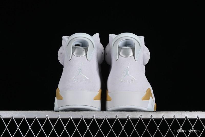 Nike Air Jordan 6 Retro Paris Olympics Sneakers with Metallic Gold Accents - DQ4914-074