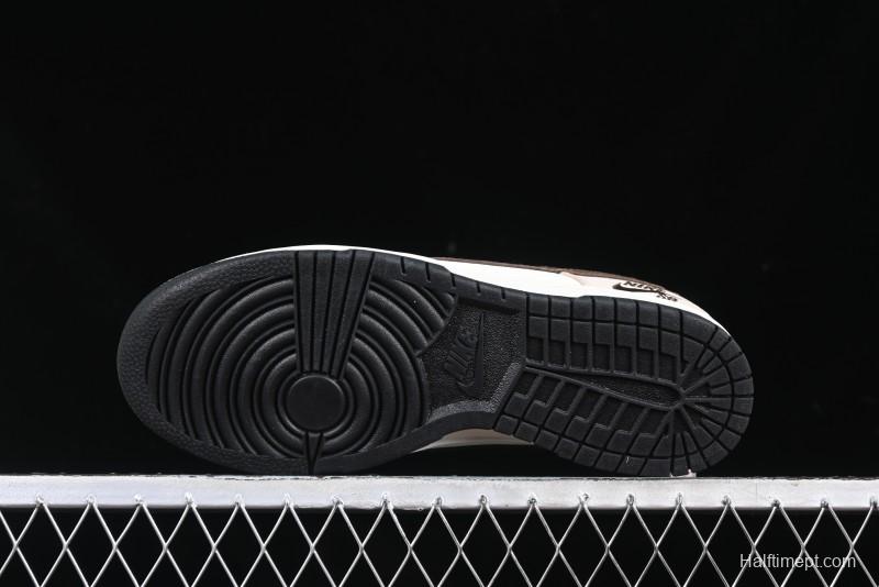 Nike SB Dunk Low Burberry Collaboration Patch Brown Swoosh Anniversary Custom Low-Top Casual Skate Shoes - DJ2024-088