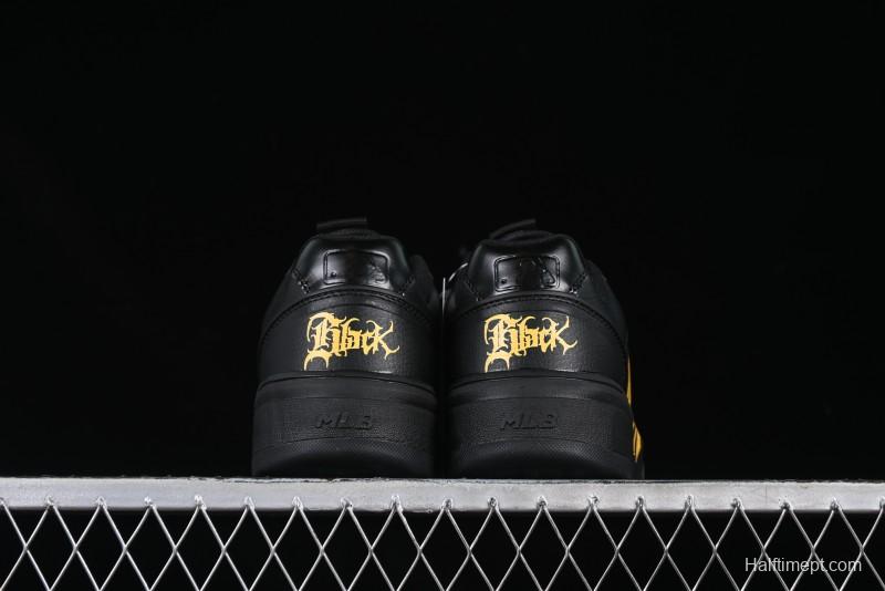 NY Yankees Black & Yellow Sneakers - Bold Logo Streetwear Shoes
