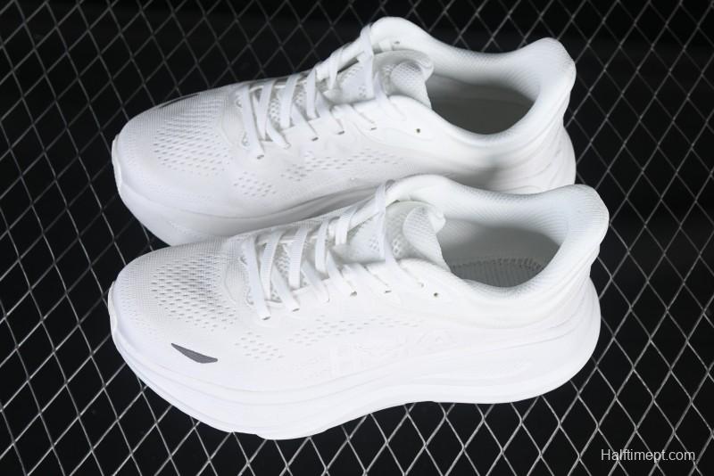 HOKA ONE ONE Bondi 9 Knit Lightweight Casual Running Shoes - 1162012 WWH