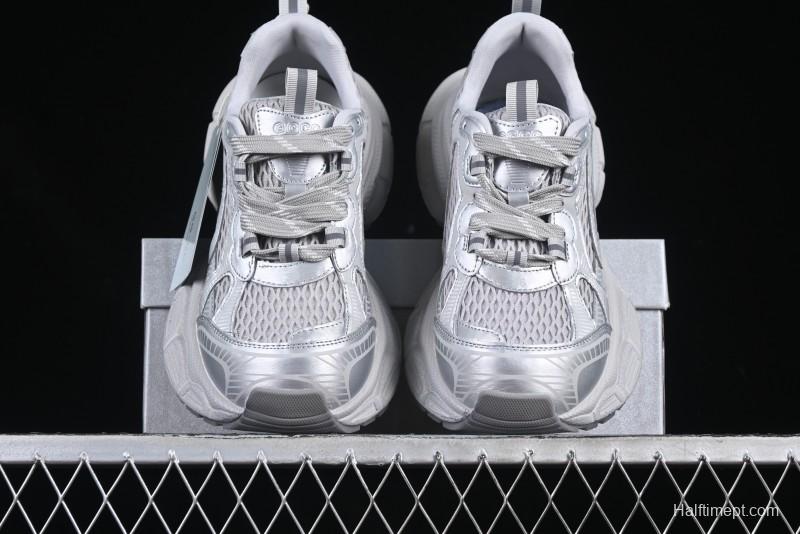 GG-CC Casual Running Shoes with Asymmetrical Design - 5509 Silver