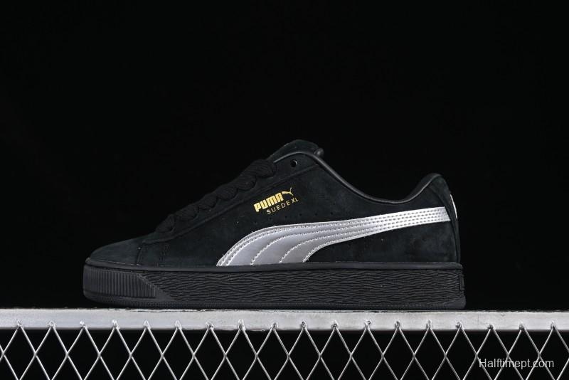 PUMA Suede XL Classic Men's Sneakers - Black with Metallic Silver Accents
