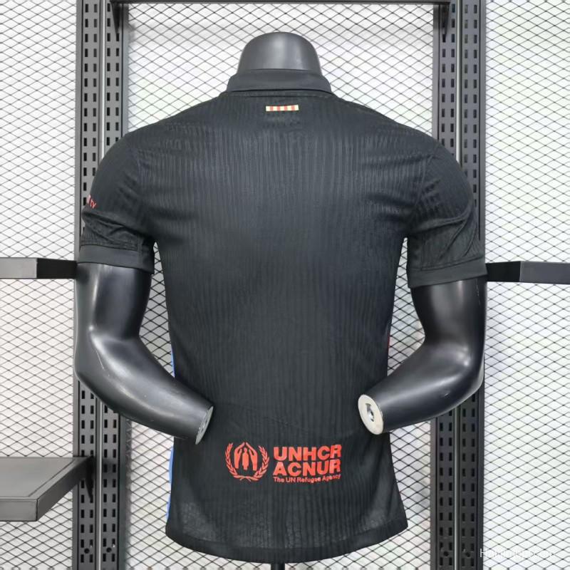 Player Version 25/26 FC Barcelona Black with Pink "T.S. 1989" Jersey