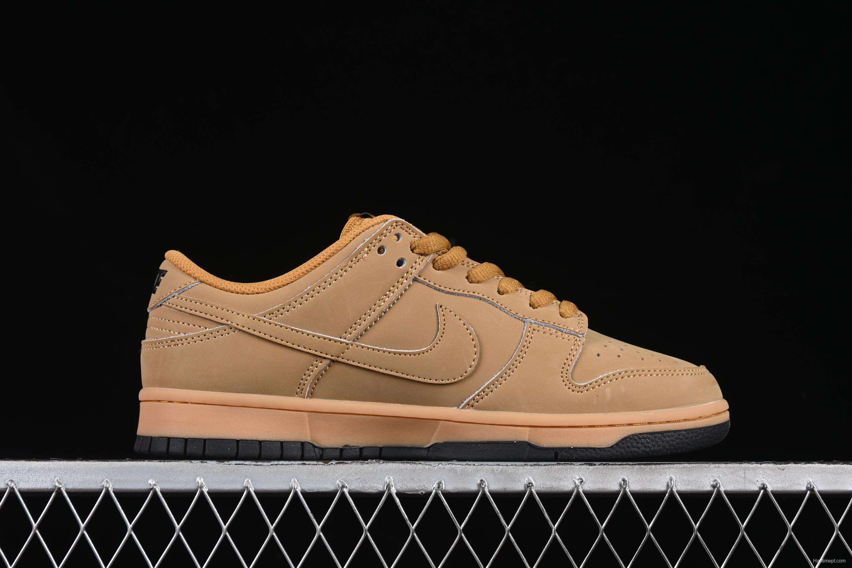 Nike SB Dunk Low Wheat Low-Top Casual Skate Shoes - HQ1932-700