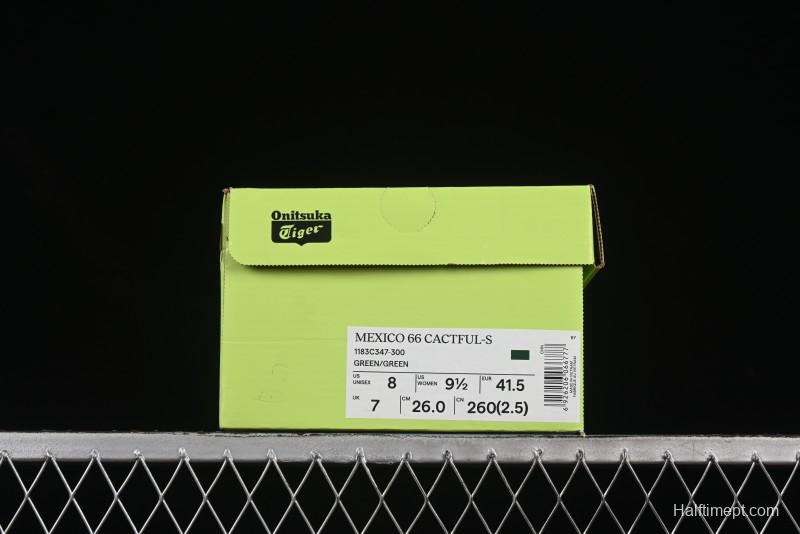 Onitsuka Tiger Mexico 66 Cactful-S Low-Top Leather Sneakers in Pastel Colorway - 1183C347-300