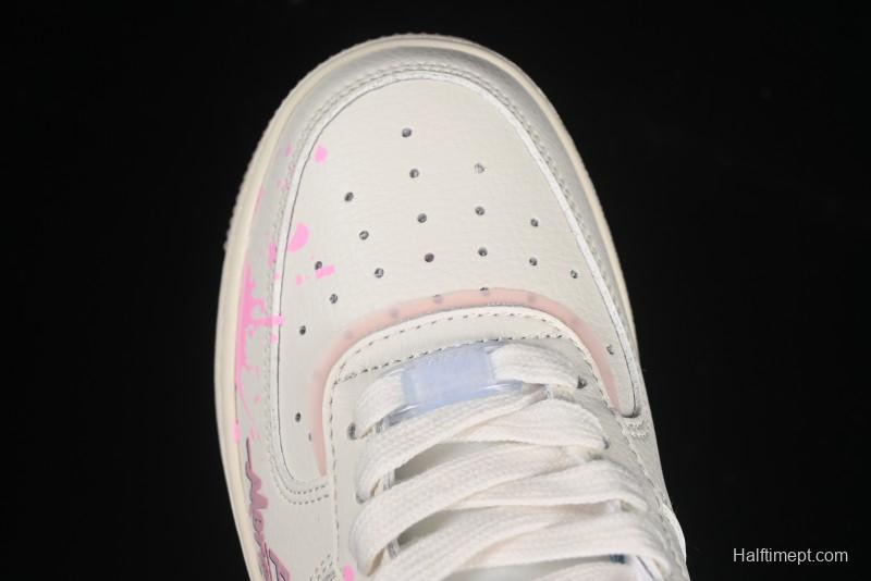 Nike Air Force 1'07 Low Pink and Blue Love Limited Edition Casual Sneakers - CW1574-058
