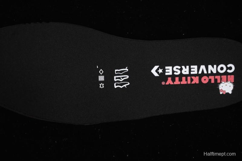 Converse One Star Low Top Casual Sneakers with Hello Kitty Collaboration - Pink Star and Embroidered Bow Design - 163904C