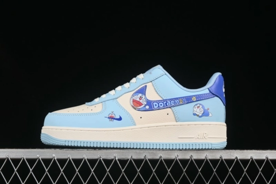 Nike Air Force 1'07 Low Doraemon Casual Sneakers with Full-Length Air Cushion - DF0188-059