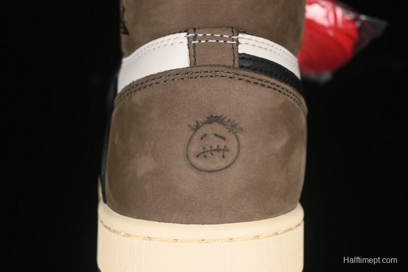 Nike Travis Scott x Air Jordan 1 High OG AJ1 Reverse Swoosh Limited Edition - CD4487-100