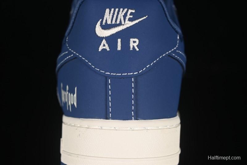 Nike Air Force 1'07 Low FOG Collaboration Beige Blue Ripple Casual Sneakers - KK1988-079