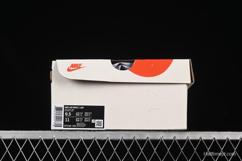 Nike Air Force 1'07 Low Balenciaga Collaboration Blue Woven Label Low-Top Casual Sneakers - DF0188-062