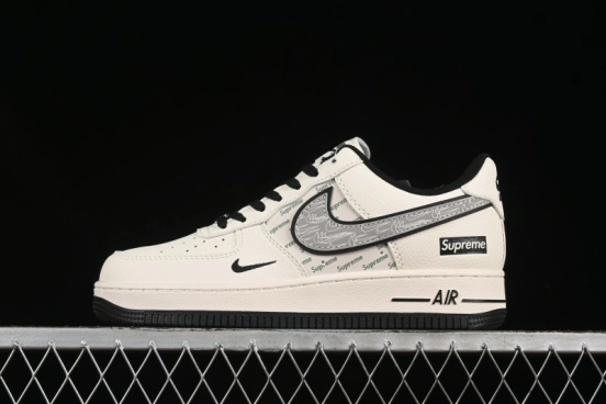 Nike Air Force 1 '07 Low Supreme Collaboration Shadow Swoosh Casual Sneakers - XX3168-149