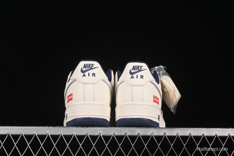 Nike Air Force 1 '07 Low Supreme Collaboration Light Blue Edge Casual Sneakers - HH7518-057