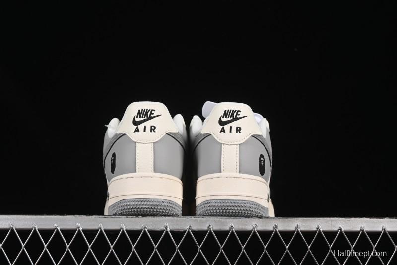 Nike Air Force 1'07 Low Bape Collaboration Beige Star Casual Sneakers - XS1958-571