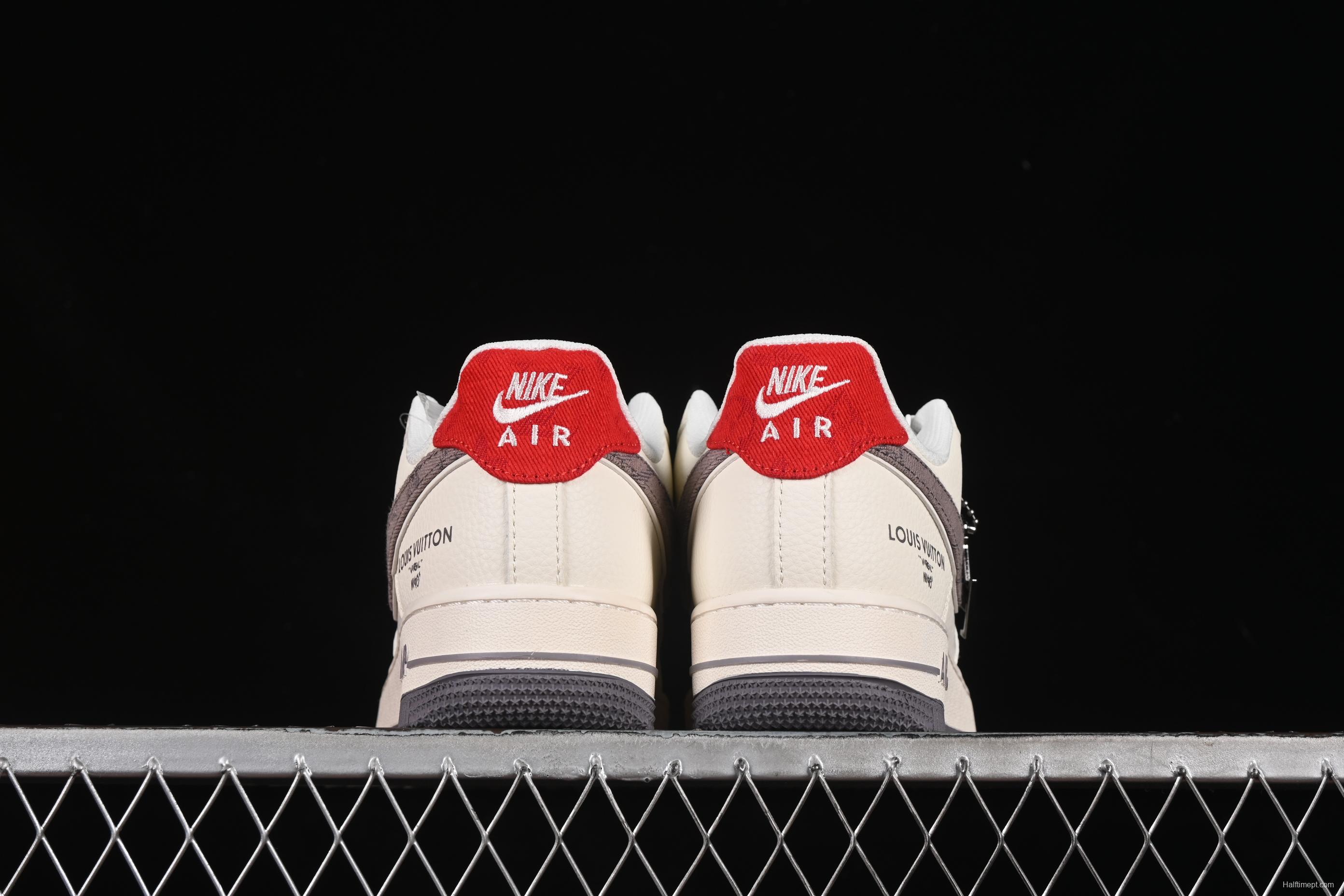 Nike Air Force 1'07 Low LV Collaboration Grey Denim Swoosh Casual Sneakers - XX3168-136