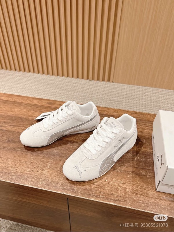 2025 Women Puma White Leather Sneakers KFY00260
