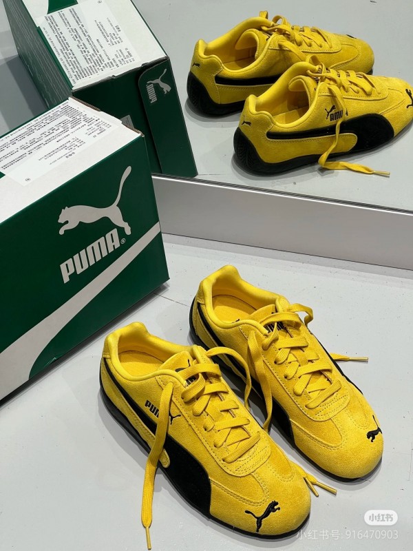 2025 Women Puma Yellow Suede Sneakers KFY00260