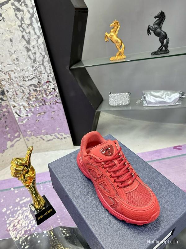 2024 Unisex Dior Red Mesh Technology Fabric B30 Sneakers Collaboration MJ00330