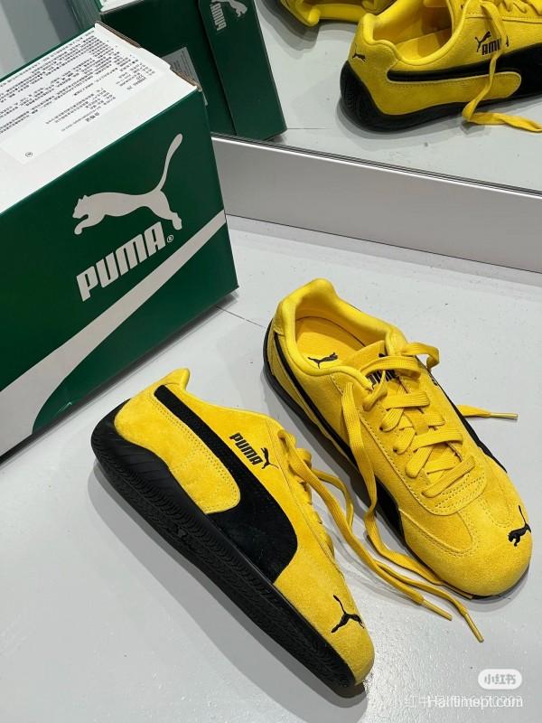 2025 Women Puma Yellow Suede Sneakers KFY00260