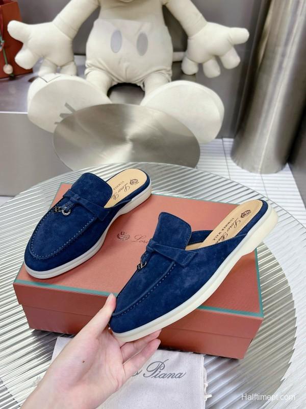 2024 Slippers LP Blue Suede Loafers