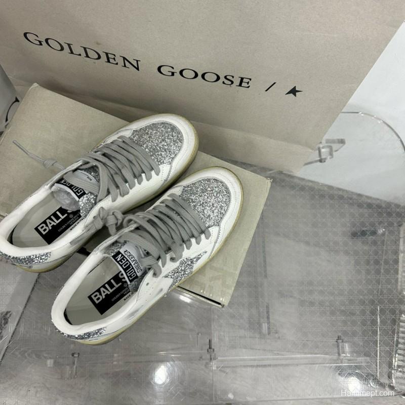 2024 Women GGDB White Silver Leather Suede Sneakers MJ00260