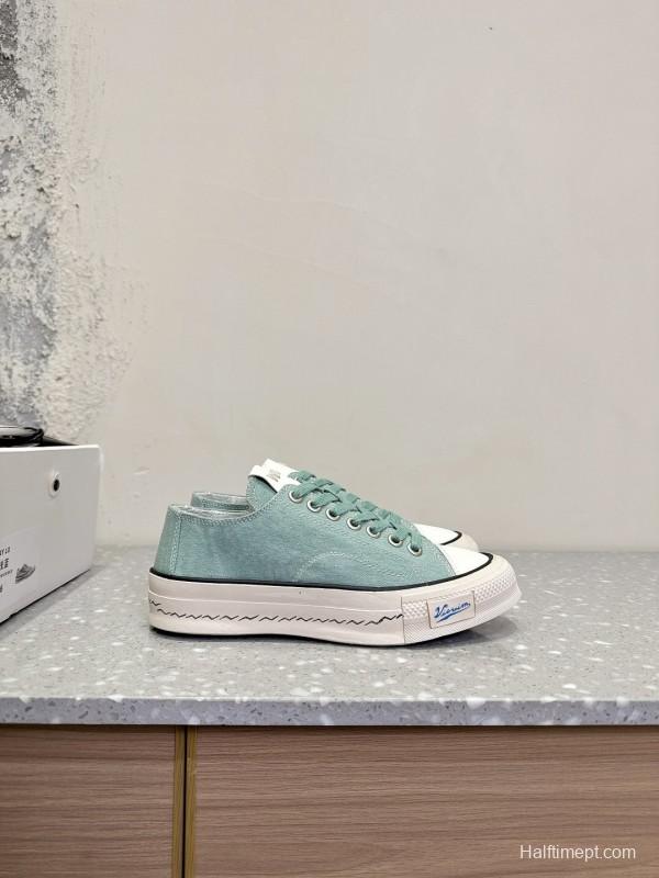 2025 Women VISVIM Green Canvas Sneakers