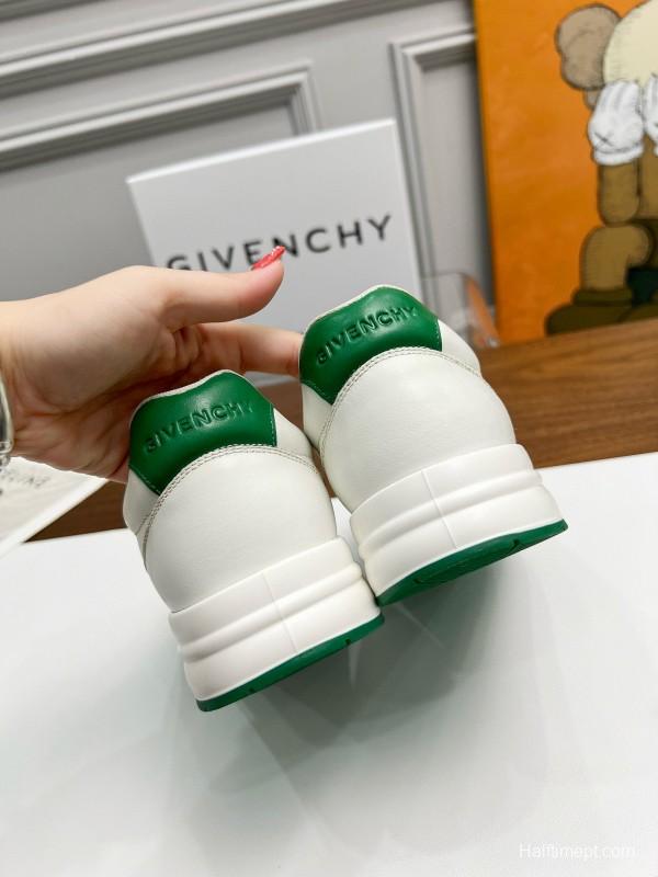 2024 Men Givenchy White Green Leather Sneakers MJ00380