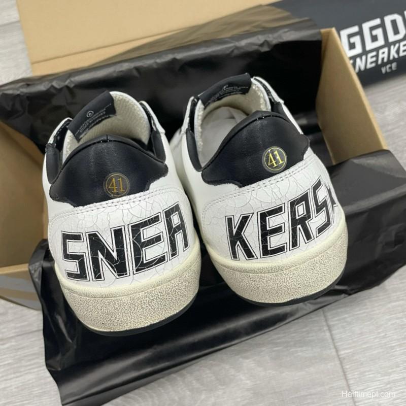 2024 Unisex GGDB White Black Leather Sneakers MJ00260