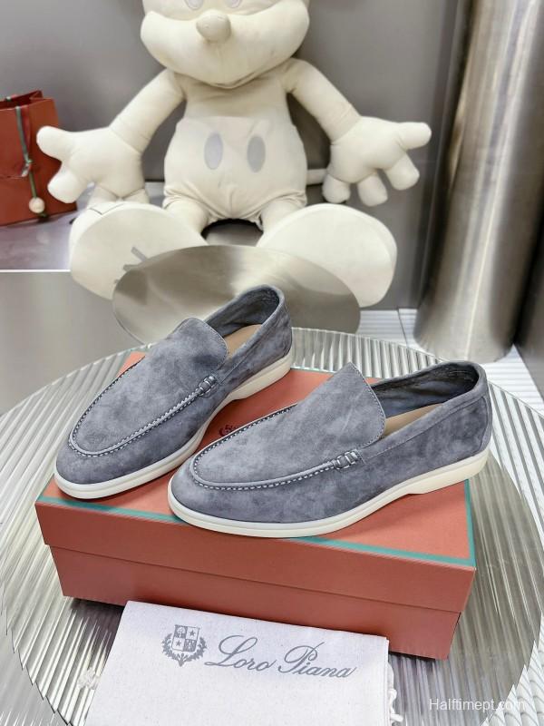 2025 Men LP Gray Suede Loafers LY00260