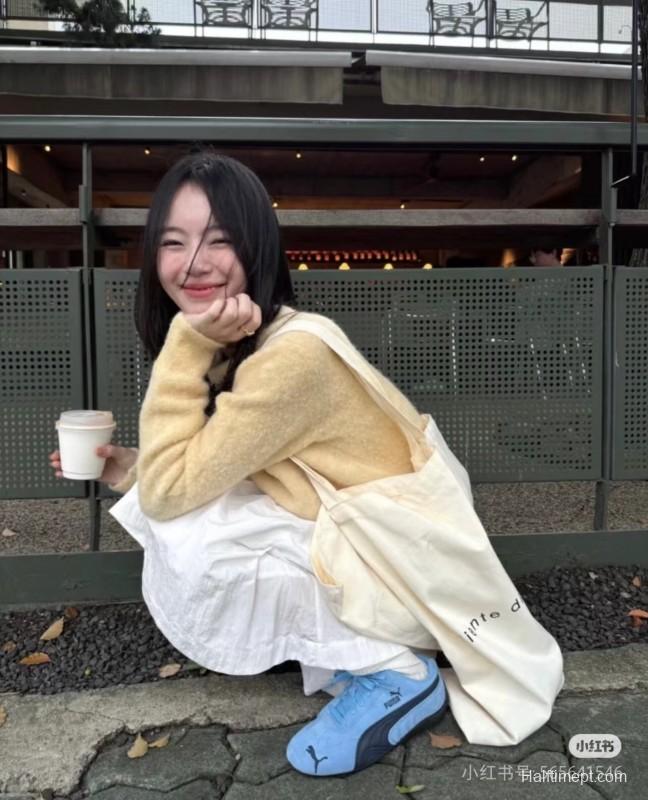 2025 Women Puma Light Blue Black Suede Casual Sneakers KFY00260