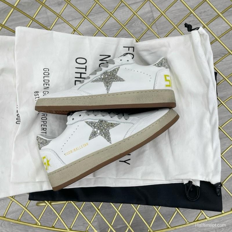 2024 Unisex GGDB White Silver Leather Sneakers MJ00260